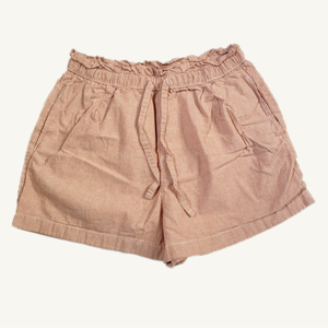 Amazon Brand Terracotta & White Striped Drawstring Shorts
